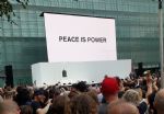Yoko rings Bells For Peace in Manchester 